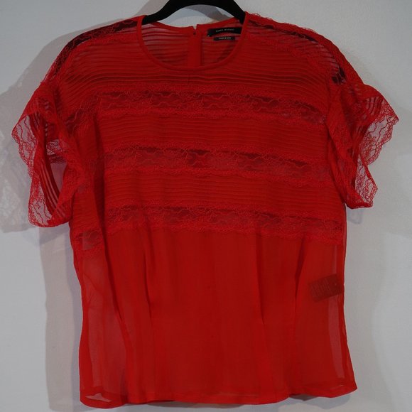 Isabel Marant Red Sheer Top Size 40 - Picture 10 of 11